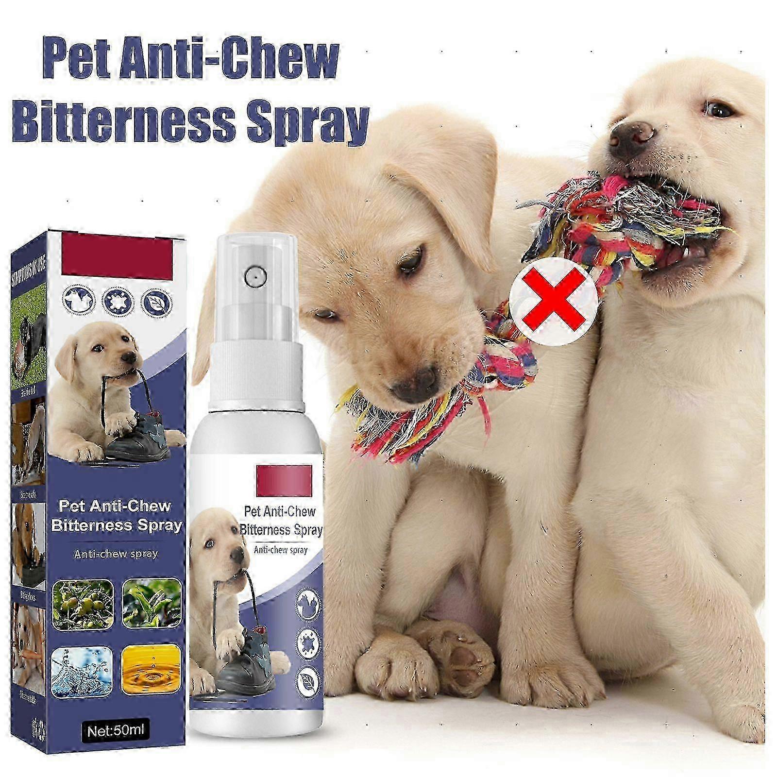 Bitter Anti-biting Spray For Pets - Natural, Safe Solution To Stop Dogs From Chewing Furniture Scratching Sofas - 50ml, Easy To Use, Promotes Harmon