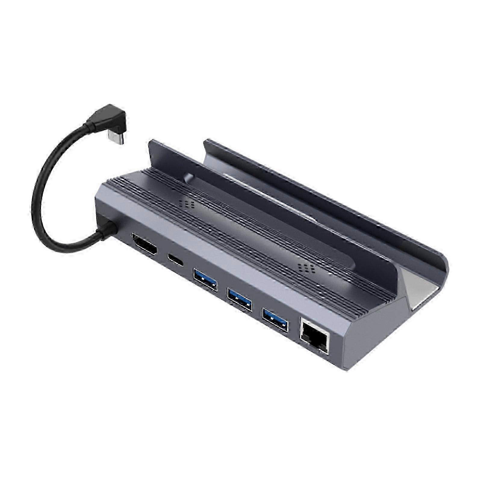 Steam Deck Dock High Speed 4K 60Hz 1000Mbps Data Transmission Multiport 6-in-1 Docking Station with HDMI-compatible for Valve Stream Deck KAESI