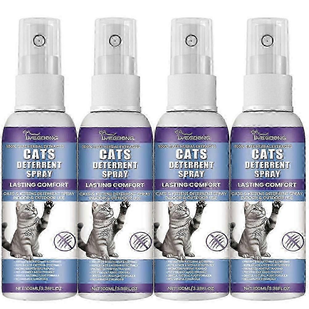 Cat Deterrent Spray, Stops Cats from Peeing & Scratching, Lemon & Coptis, Safe for Furniture