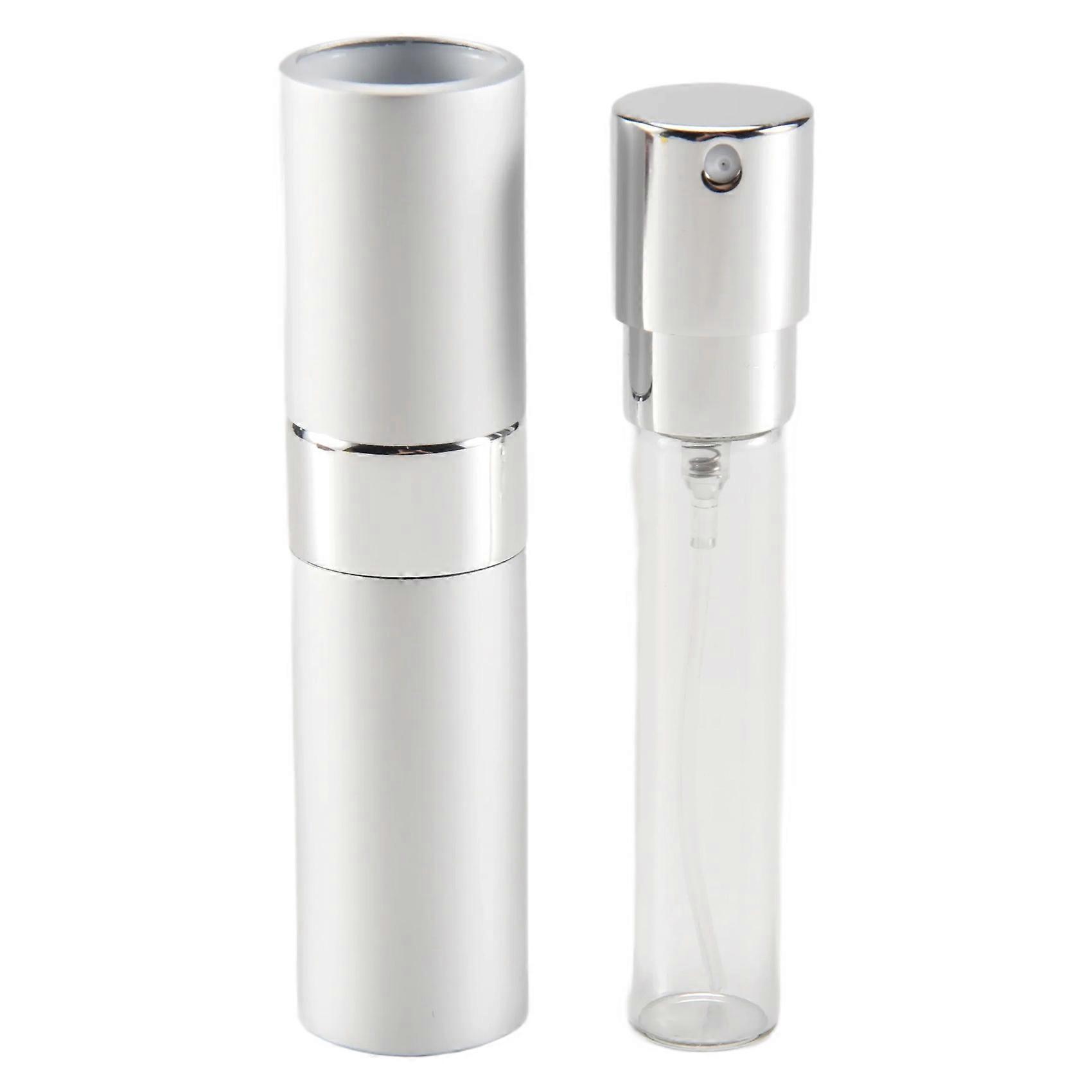 8 ml Portable Travel Mini Bottle Refillable Empty Perfume Atomizer - Silver