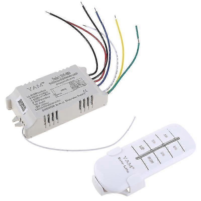 4 Way On/off 220v Wireless Receiver Lamp Light Remote Control Switch