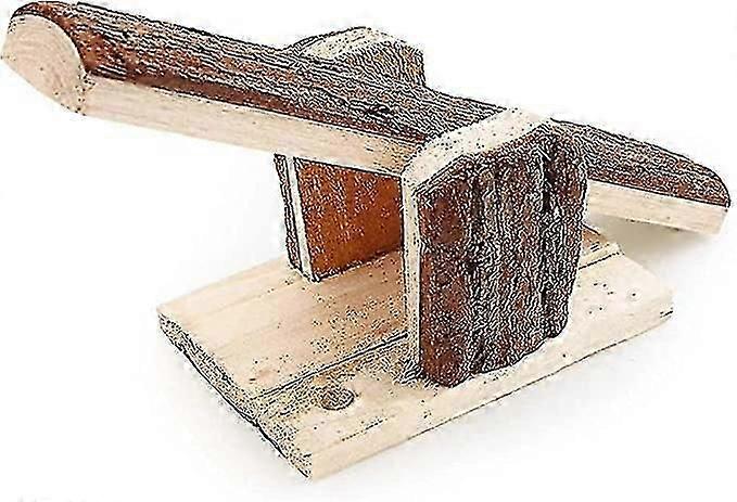 Natural Wooden Swing for Small Animals, Hamster, Gerbil, Squirrel, Mouse, Dental Play Exercise, Chew