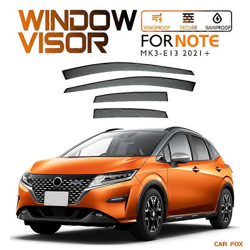 For NISSAN Note E13 2021-2022+ Window Visor Wind Deflectors Visors Vent Shades Rain Guard Shades  Ventvisor Window Visor