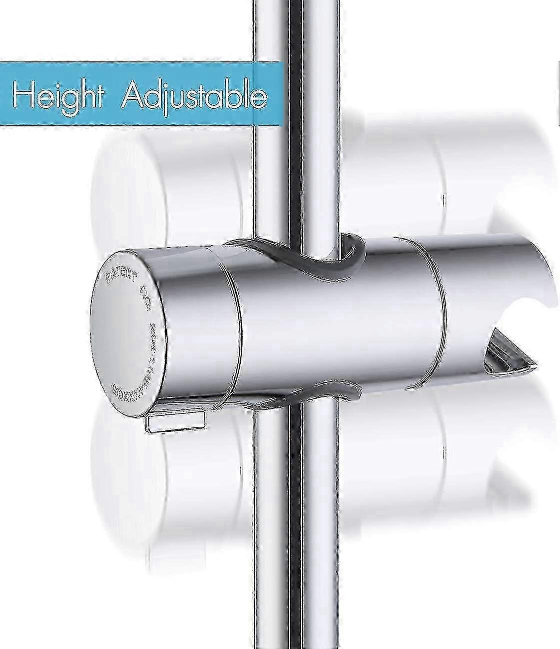 Shower Head Holders, Shower Riser Rail Replacement For 18-25mm Abs Chrome Plated Shower Holder Bracket With Side Knob