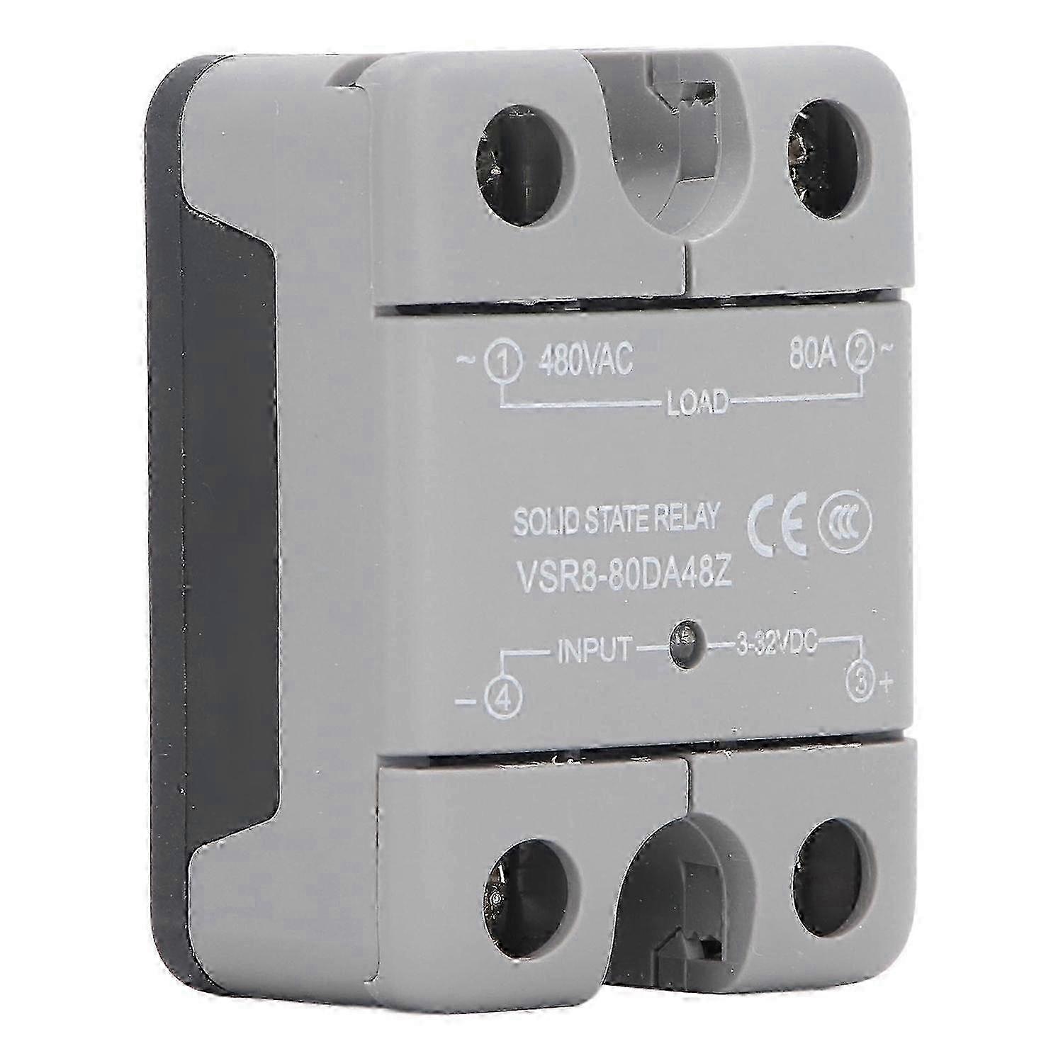 GEYA Solid State Relay SSR DC to AC 80A 3‑32VDC Input 480VAC Output VSR8‑80DA48Z