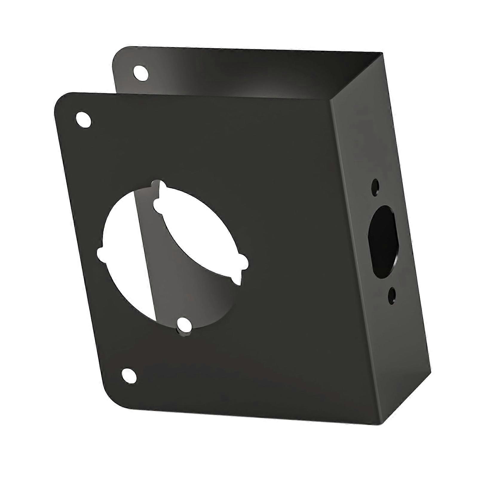 Security Enhancement Plate Steel Matte Black Quick Setups Door Lock Front Door Plate Easy to Use for Door Reinforcement Multicolor