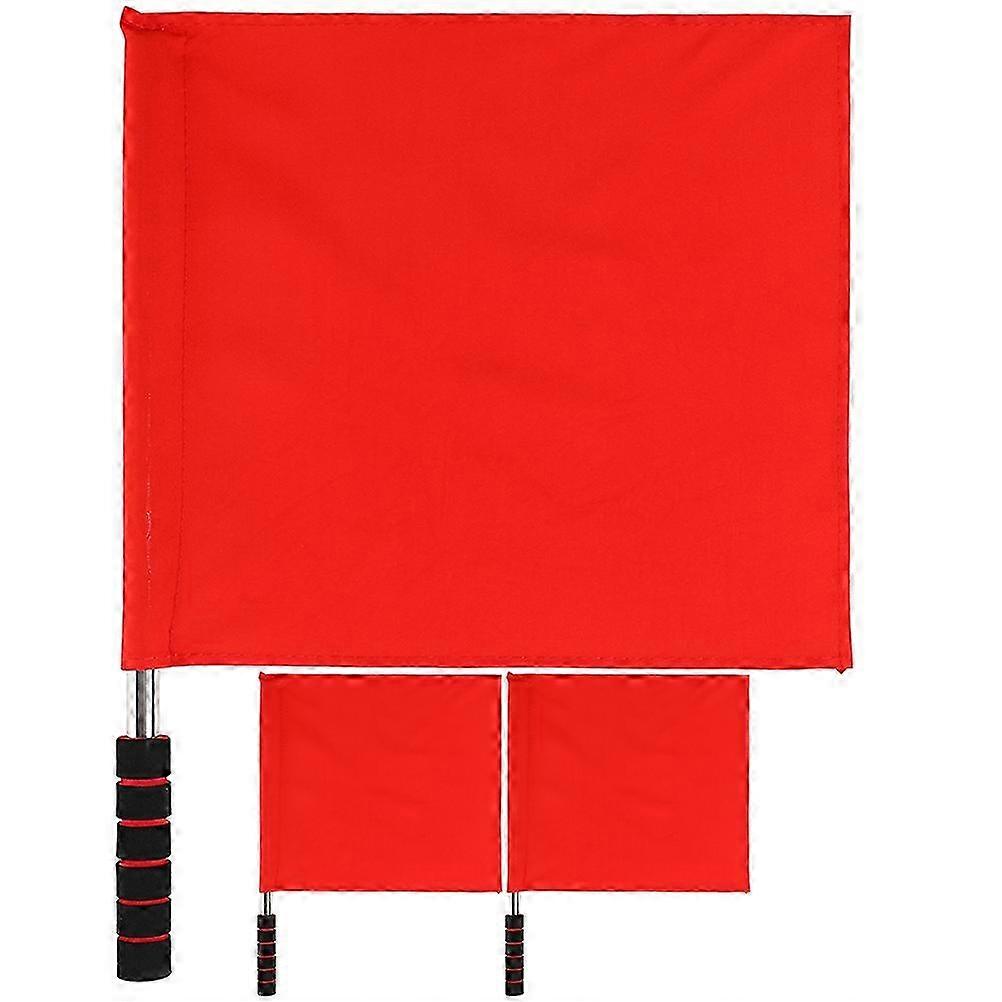 3pcs Flags Traffic Signal Flags Referee Warning Signal Flags Sports Accessory