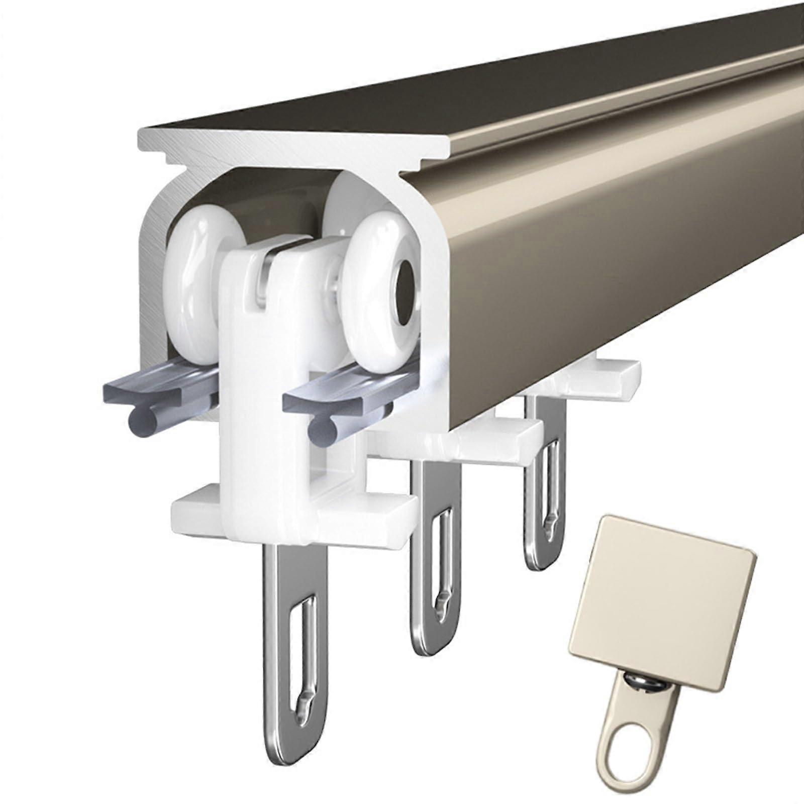 Ceiling Curtain Track Rail Set for Room Divider or Window, Double 3m (1.5m x2) Mount