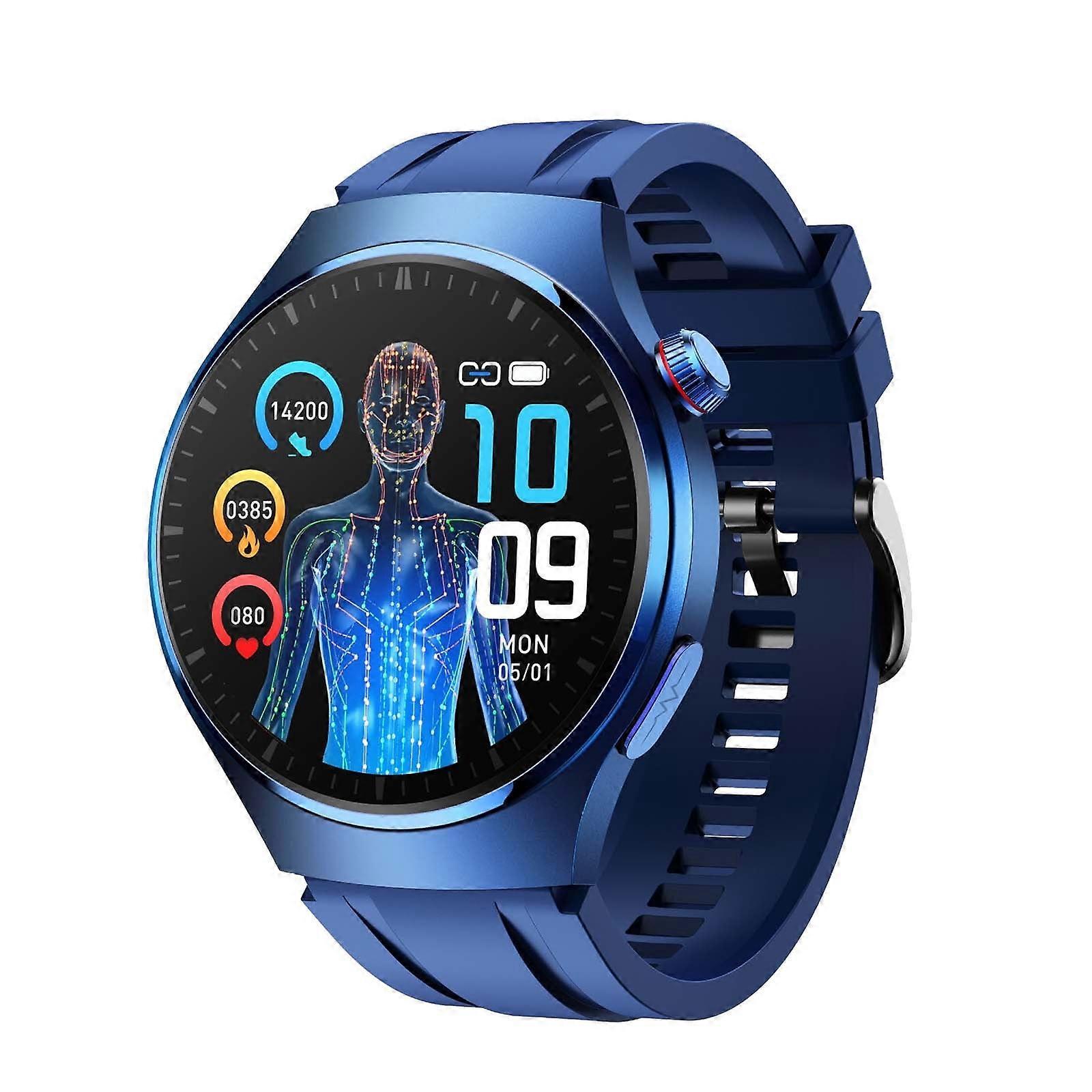 Kyusrd Watches Clearance!Mt200 Smartwatch Bluetooth Call 1.43-Inch Amoled Screen With Encoder, Ip67 Waterproof Smartwatch For Women Men，Blue