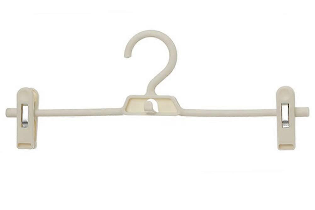 Clothes Hangers with Clips for Pants Skirts and Coats Ultra Thin Heavy Duty Plastic Set of 10