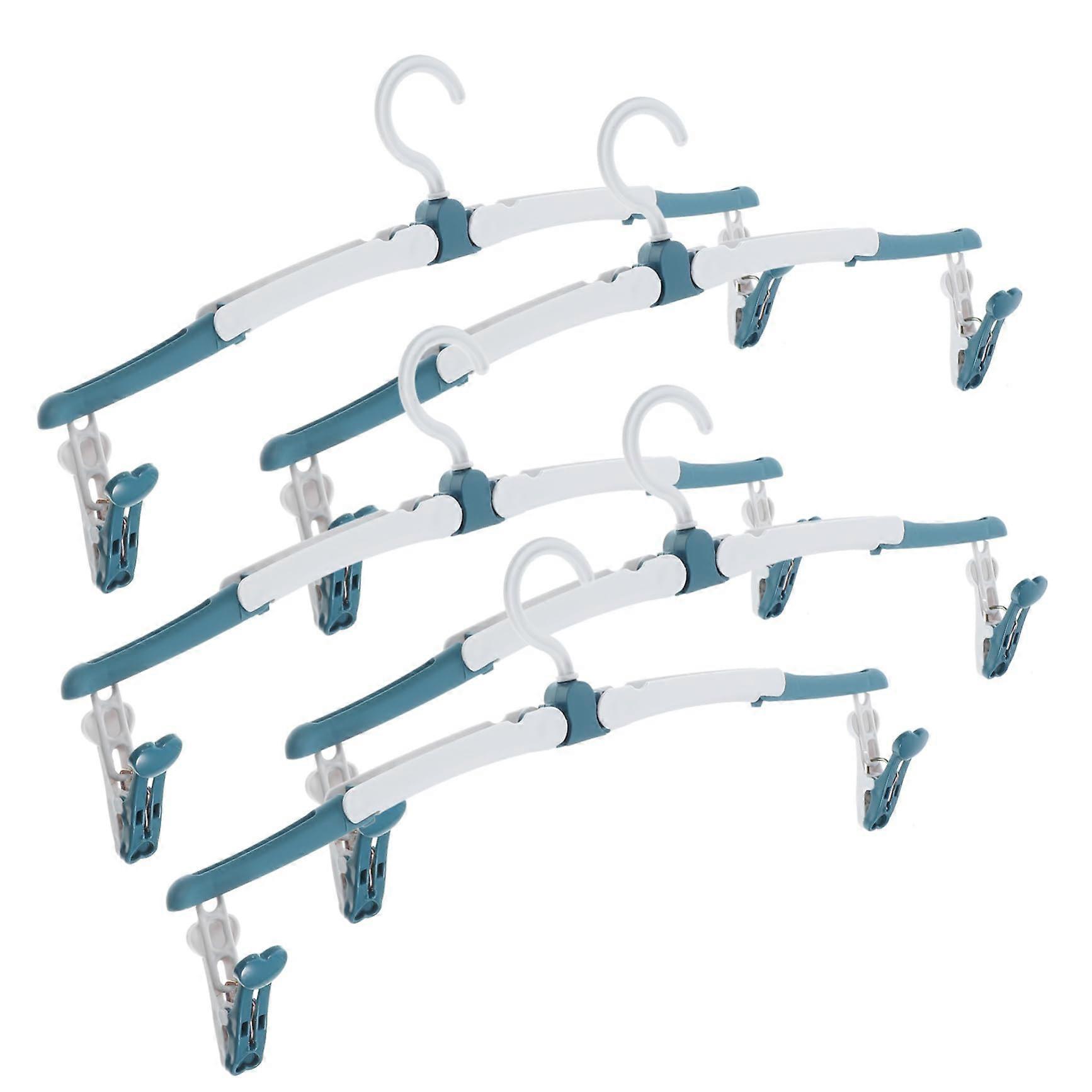 5 Pack Foldable Travel Clothes Hangers Compact ABS Drying Rack for Suitcase and Home