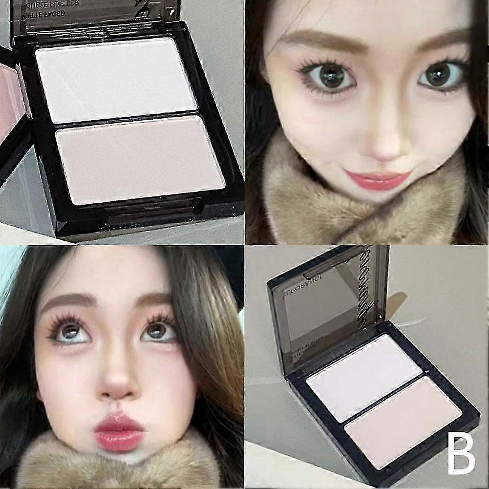 Face Blusher Double Platter, High Gloss Natural Brightening, Makeup Setting