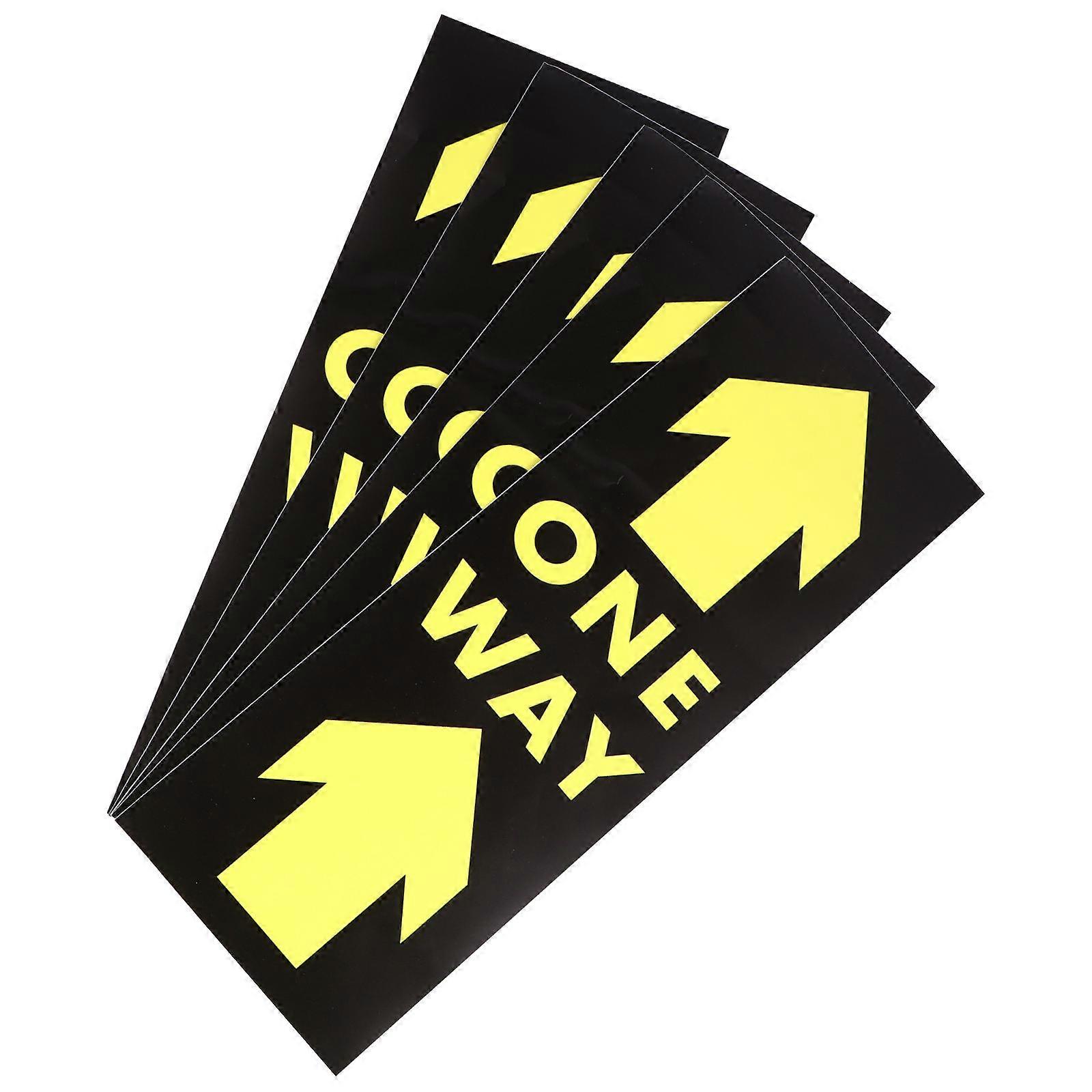 Directional Arrows Floor Stickers One Way Warning Marker PVC 5Pcs Set
