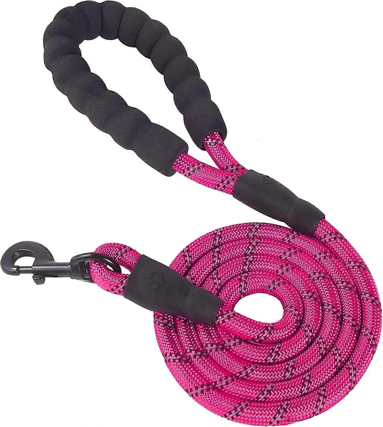 Dog Leash Made from Nylon with Comfortable Padded Handle for Small Medium and Large Dogs (5FT-1/2'', Black) Laytek from Family Star SH (Pink)