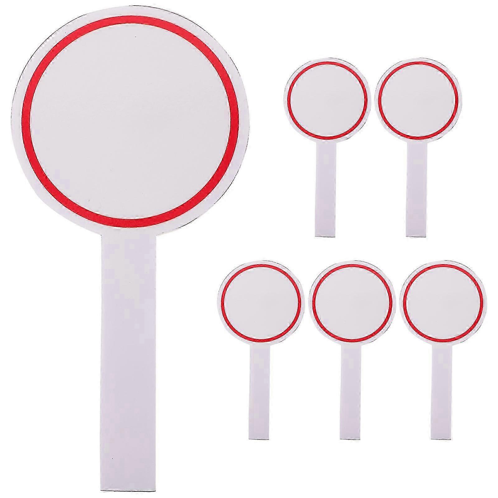 6Pcs Foam White Board Handheld Whiteboard Single Sided Paddles Auctions Padding Whiteboard
