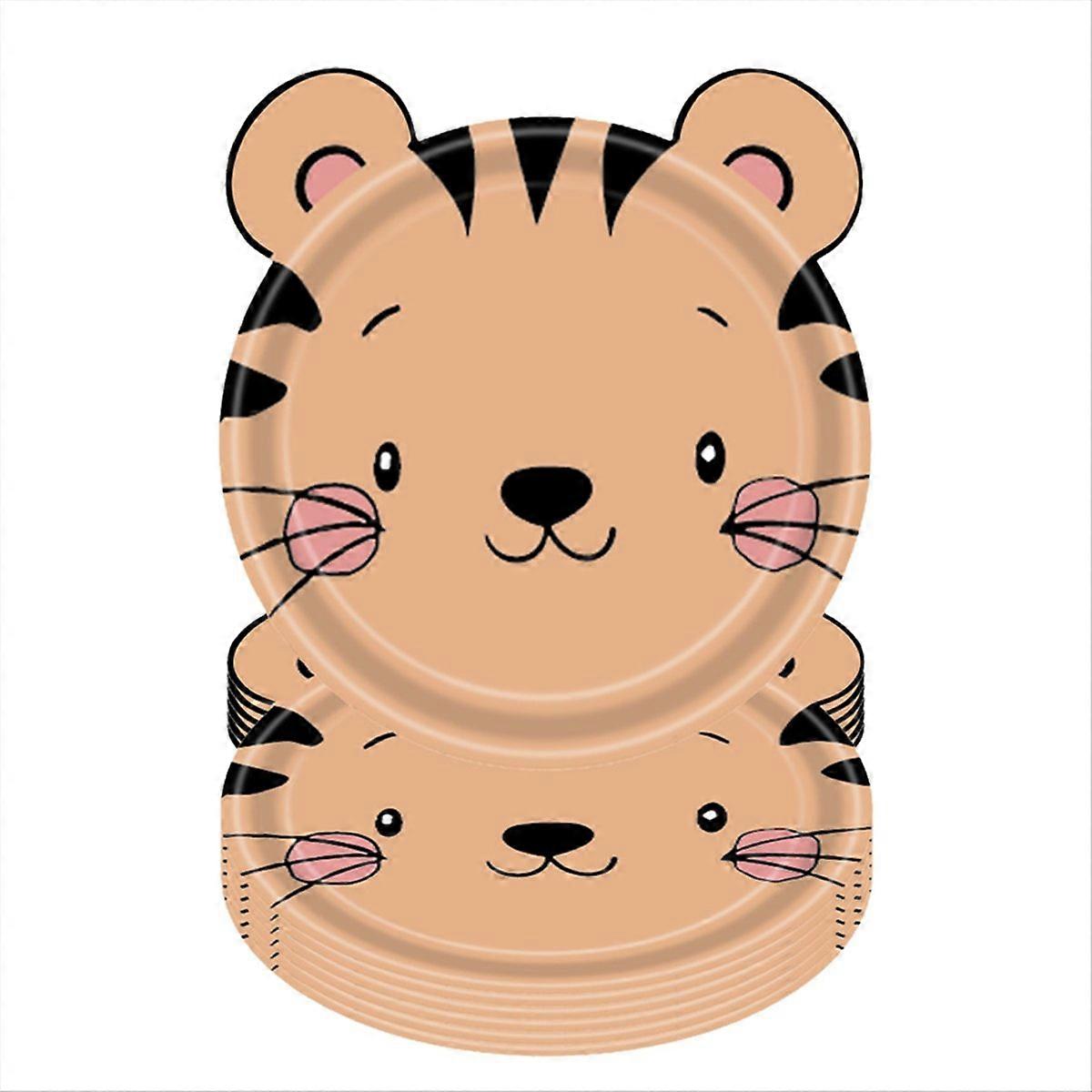 Dschungeltier-Thema Pappteller Einwegteller Besteckset