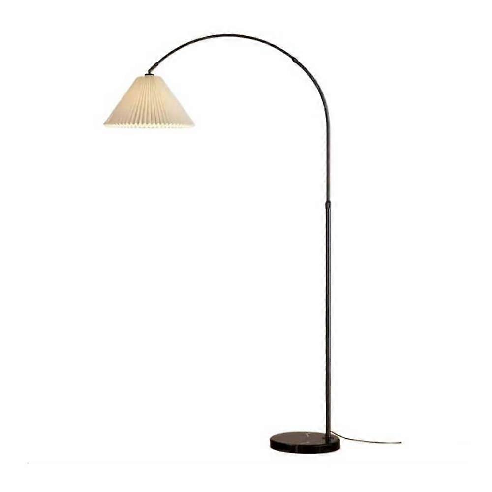 Dimmable LED Floor Lamp with Remote, Adjustable Height Modern Black Lamp with Marble Base