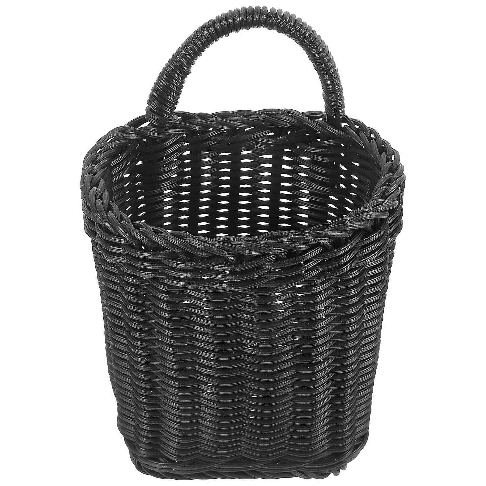 Kitchen Wall Hanging Basket Plastic Storage Basket with Handle 3Pcs