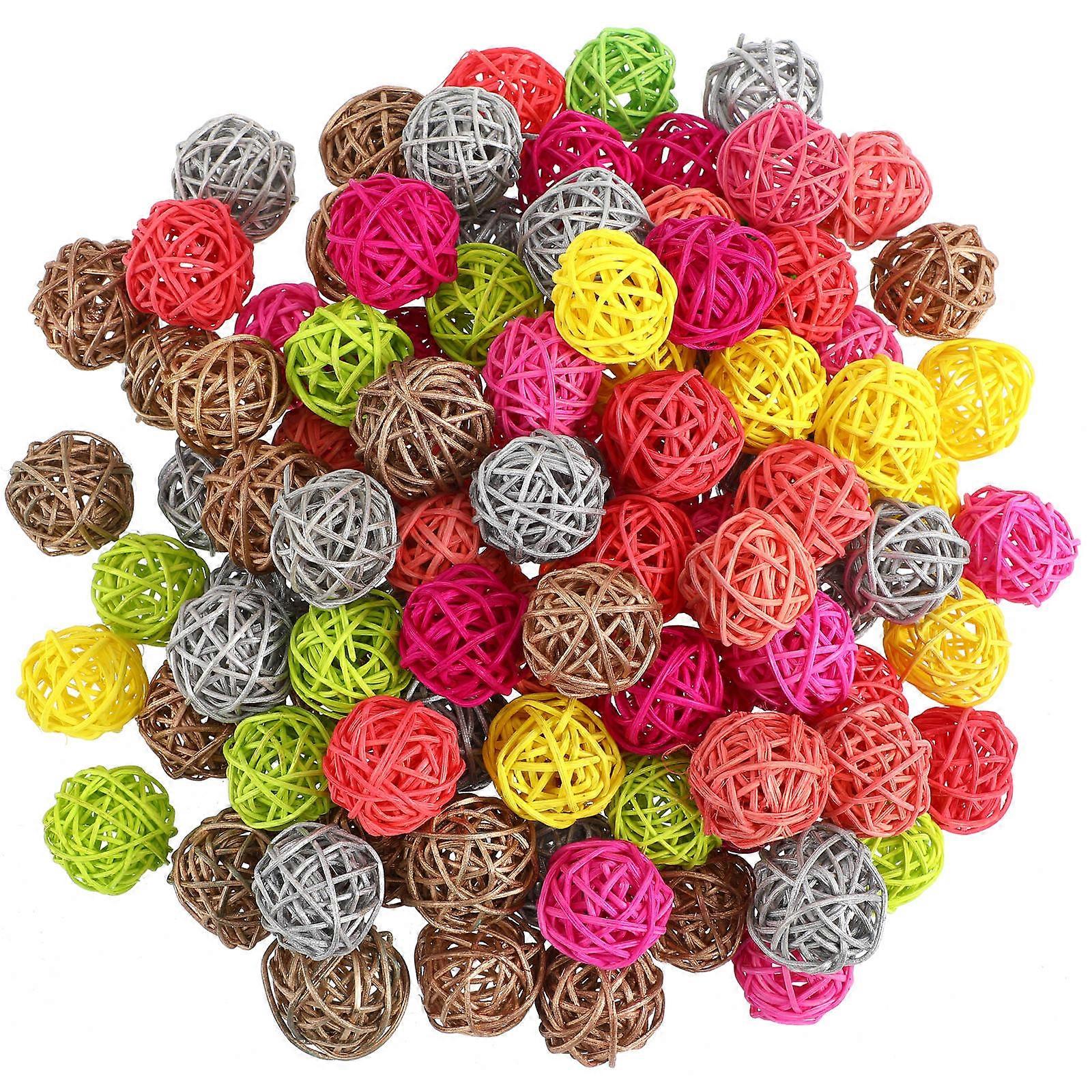 Garden Rattan Ball for Decoration 100Pcs Aromatherapy Colorful Hanging Decorations