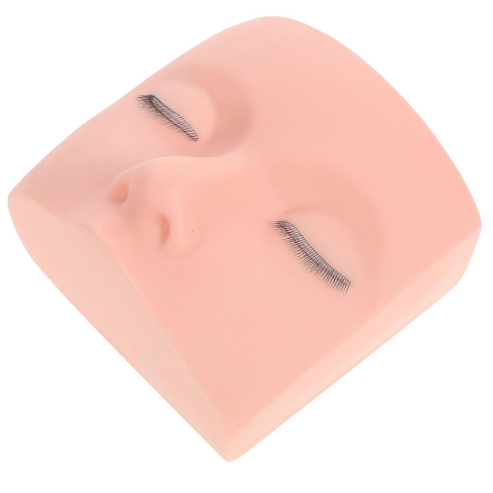 Silicone Mannequin Head for Lash Extension Practice with Replaceable Eyelids