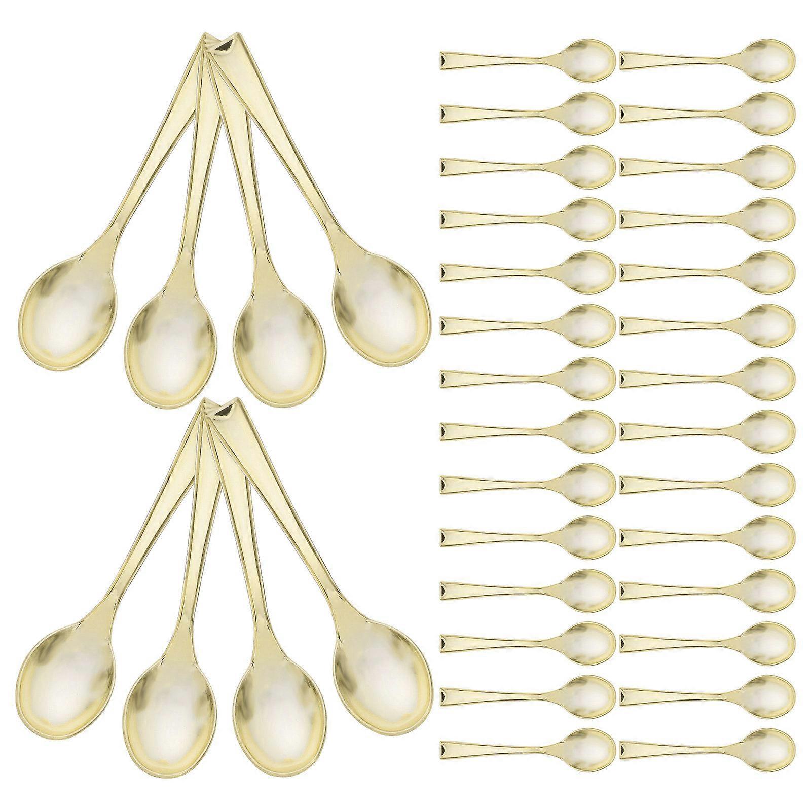 Mini Gold for Events 50Pcs Dessert Utensils