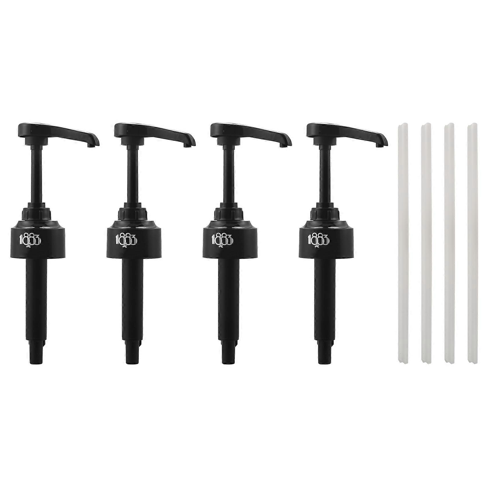4Pack Black 8Ml Syrup Pumps Dispenser Pump Great for Coffee
