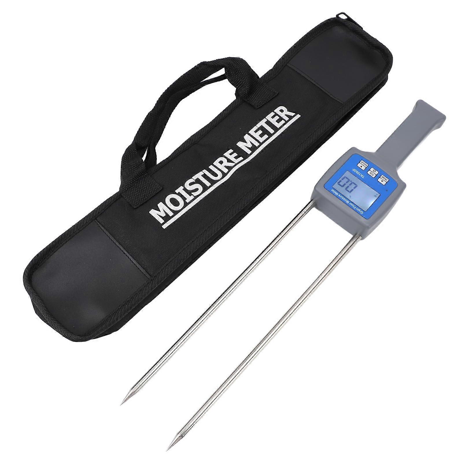 Grain Moisture Meter with LCD Display, Automatic Temperature Compensation for Wheat Corn Rice