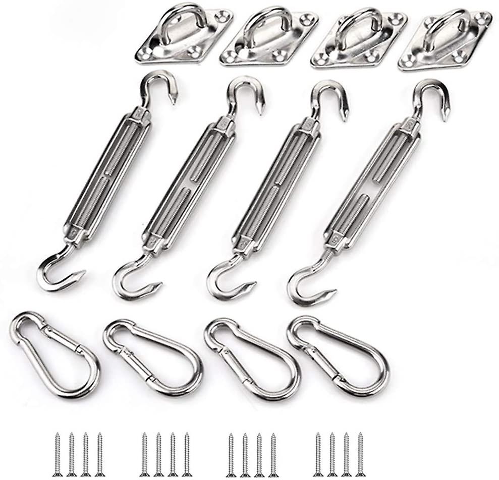 Shade Sail Fixing Kit, Stainless Steel Sun Shade Sail Fixing Kit For Triangle And Square, Rectangle, Sun Shade Sail Fixing Accessoriesm6