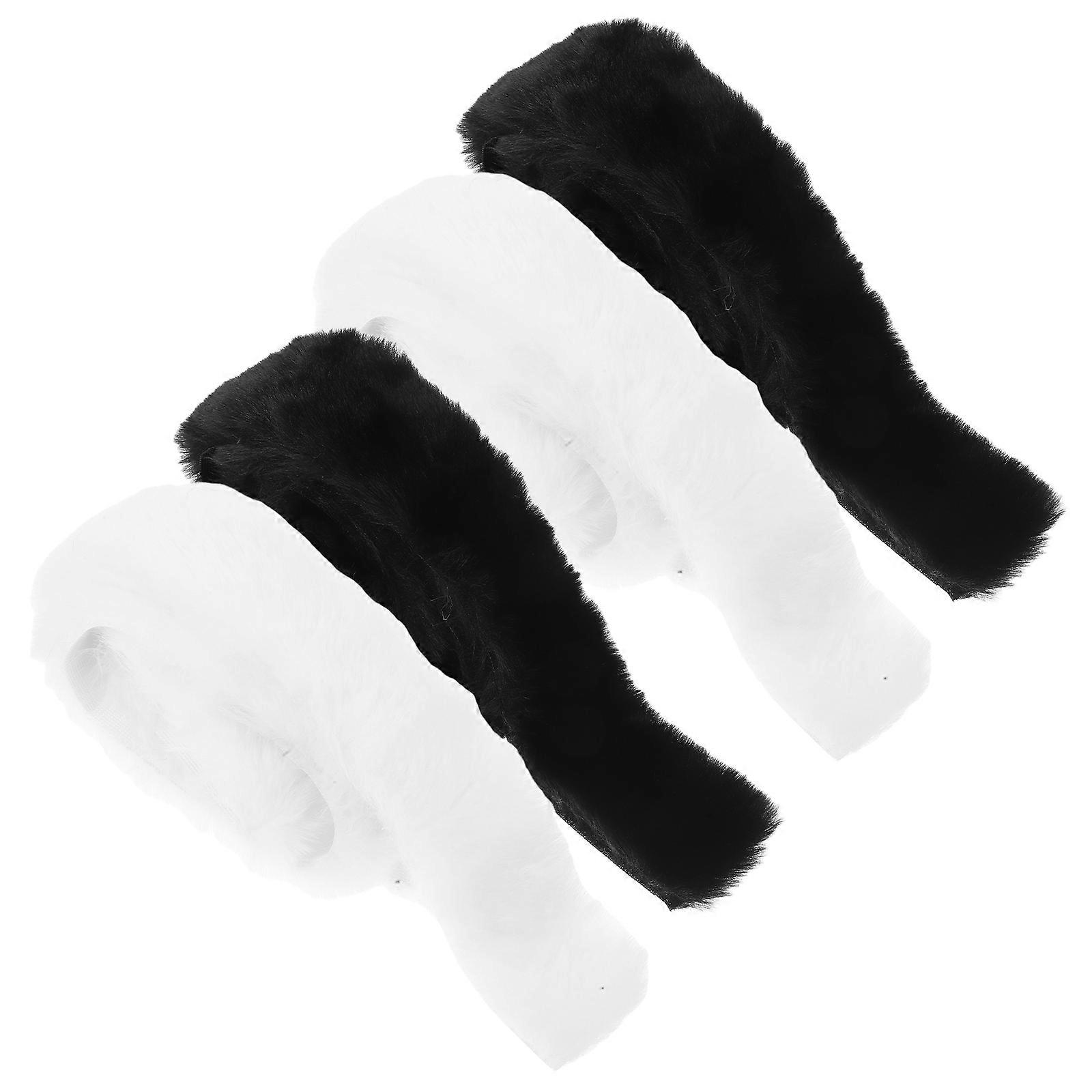 Assorted Faux Fur Trim for Decorative Use 8Pcs Soft Fluffy Fabric