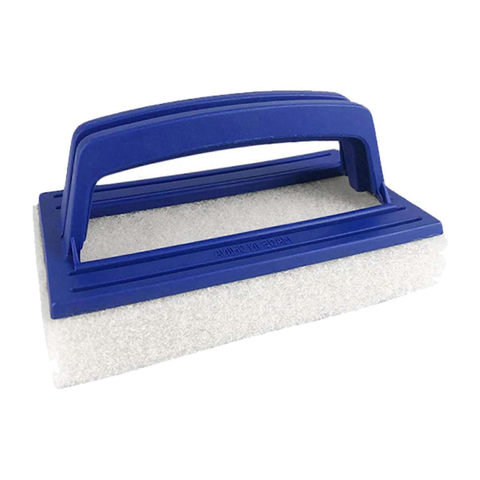 Pool Cleaning Brush with Long Handle, Durable Sponge Head, Scratch Tile and Grout Scrubber