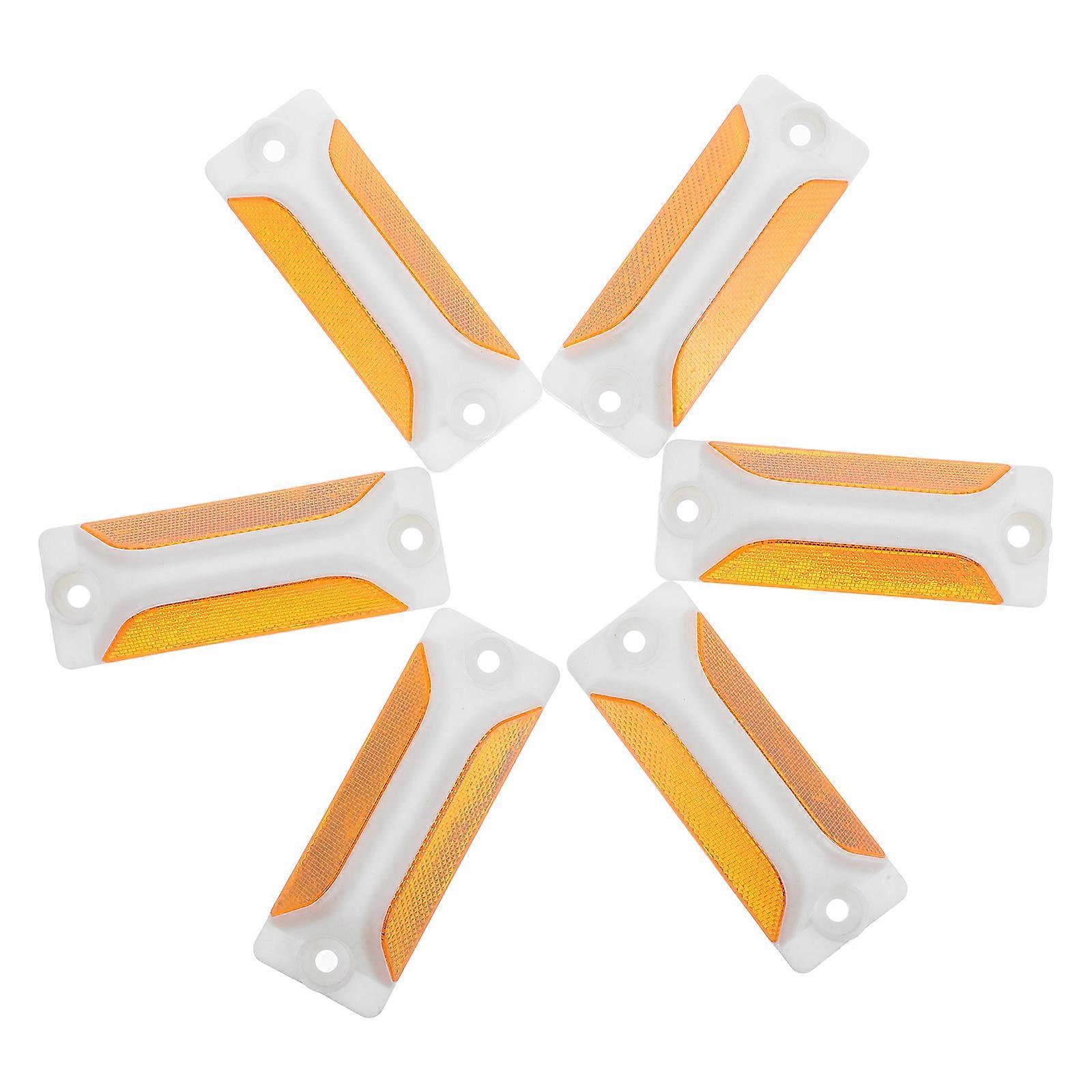 Acrylic Road Contour Reflective Markers for Driveways 6Pcs Rectangular Markers