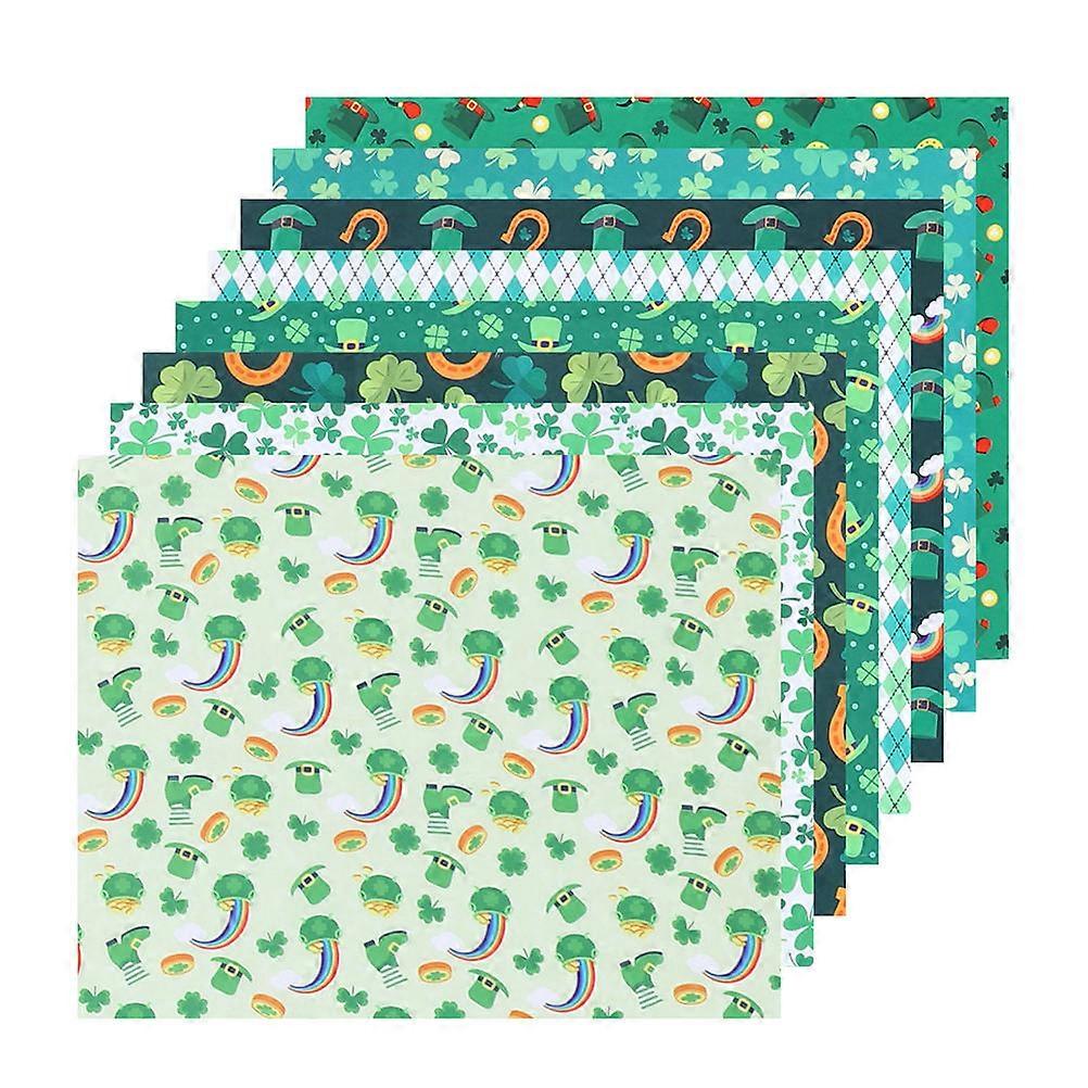 Quilting Cloth 8Pcs Patchwork Fabric Assorted Color For Hair Accessory Making