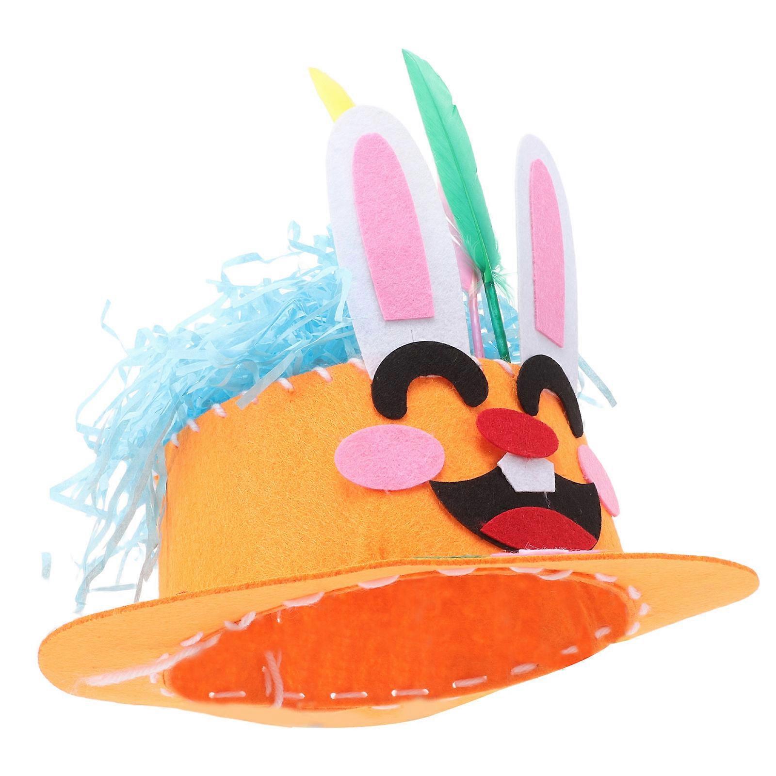 Kids Easter Hat DIY Craft Kit Handmade Bonnet for Holiday 1Set Material