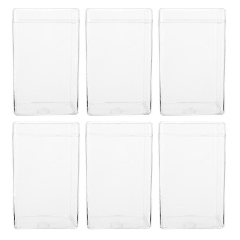 Transparent Display Box for Decoration Includes 6Pcs Storage Display Cases