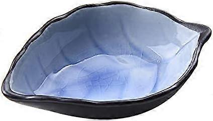 Ceramic Small Plates for Soy Sauce and Vinegar, Leaf Snack Dishes, MultiPurpose Tableware Set