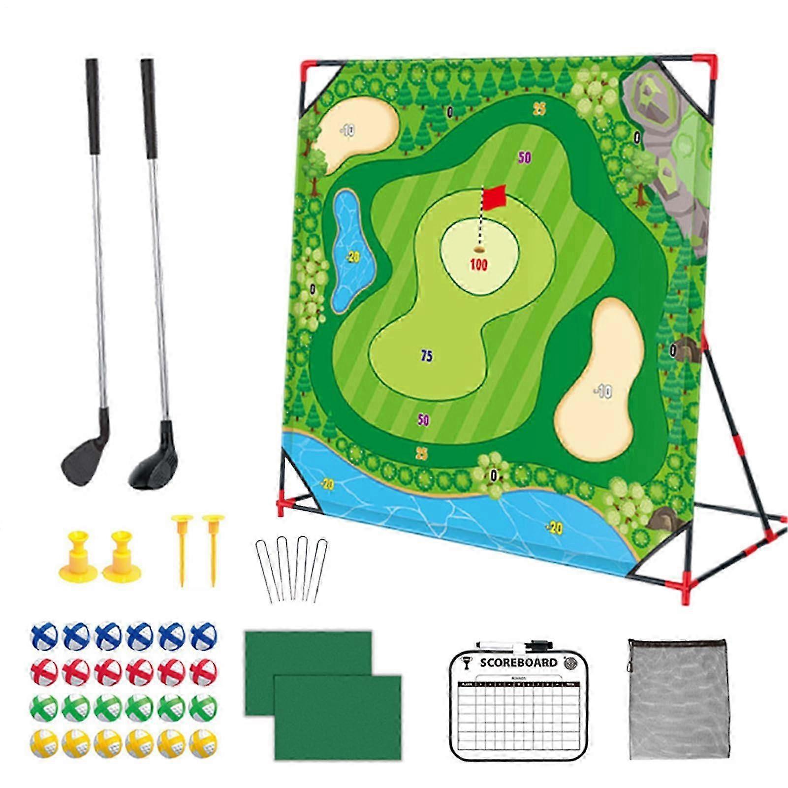 Battle Golf Skill Game Golf Practice Mat For Golfers, Interactive Putting Mat Set 25-26