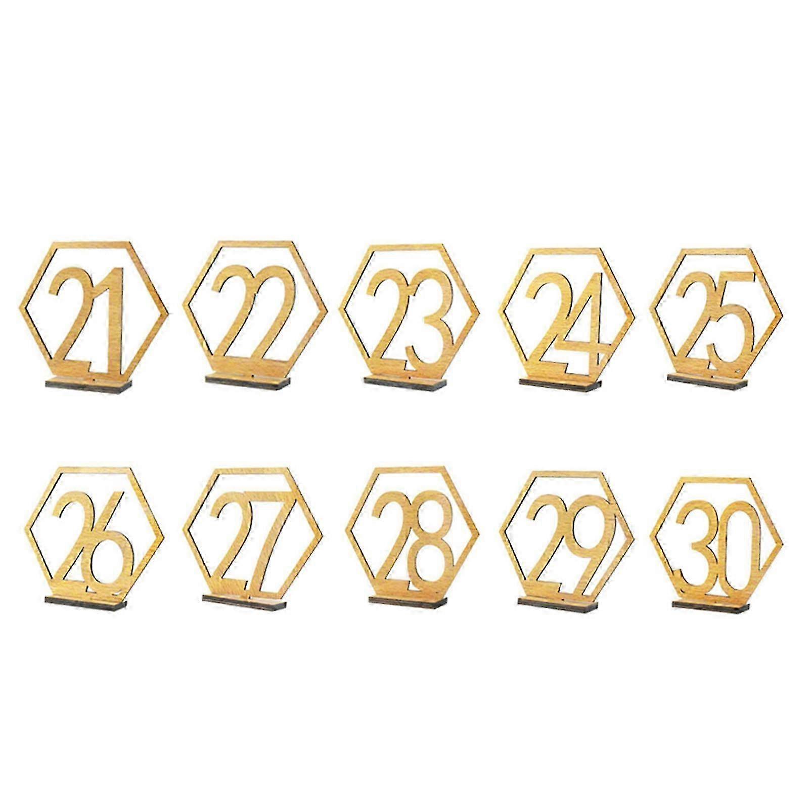 Customizable Wooden Wedding Table Numbers Set 26-27s