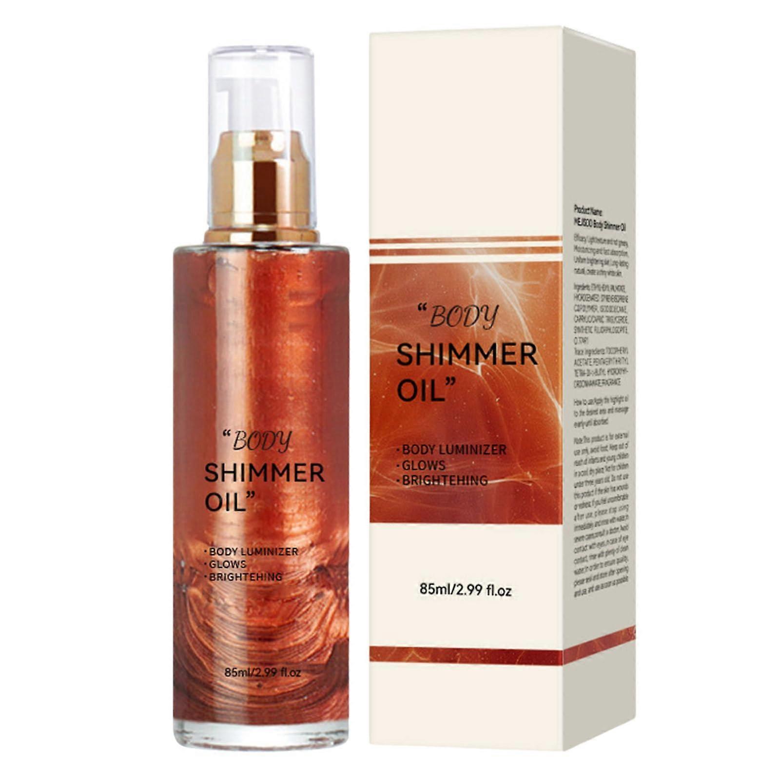 Brown Liquid Body Highlighter with Sunkissed Glow Effect for Face and Body Hydration