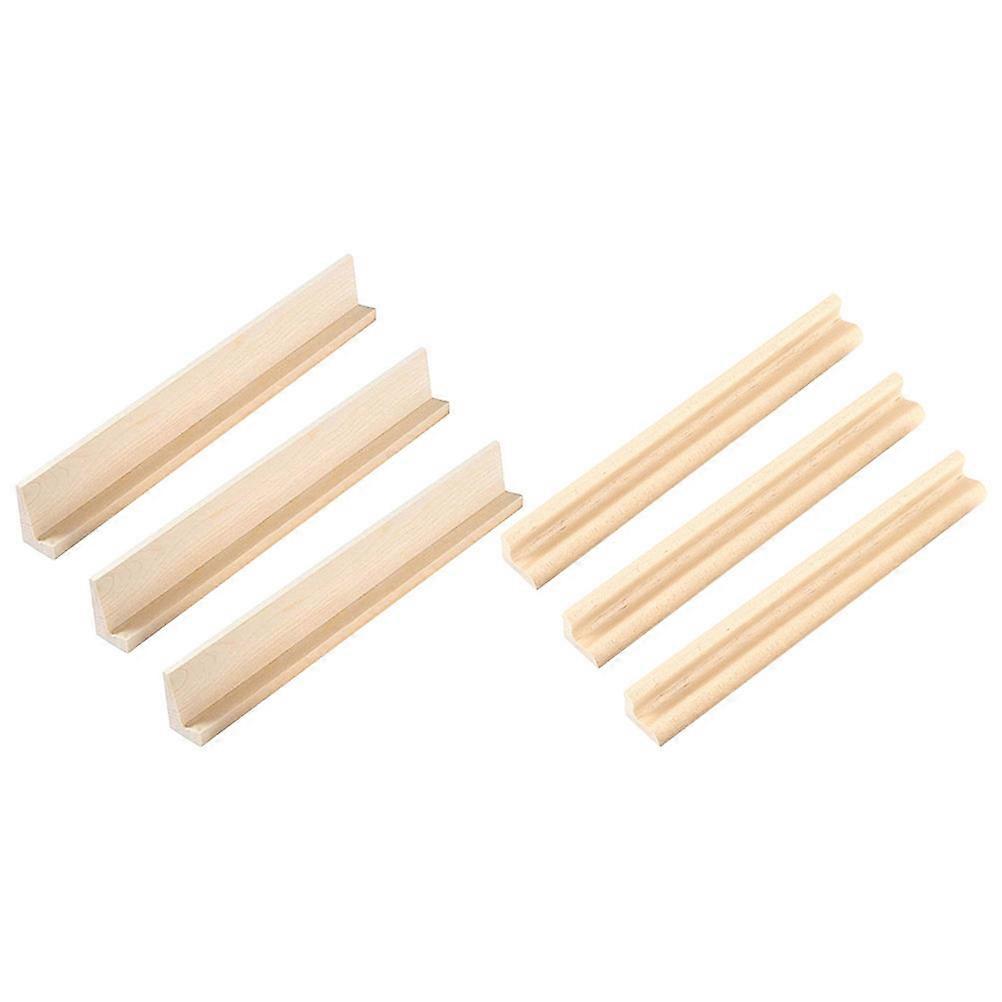 Wood Domino Rack Game Free Hands While Playing 6Pcs