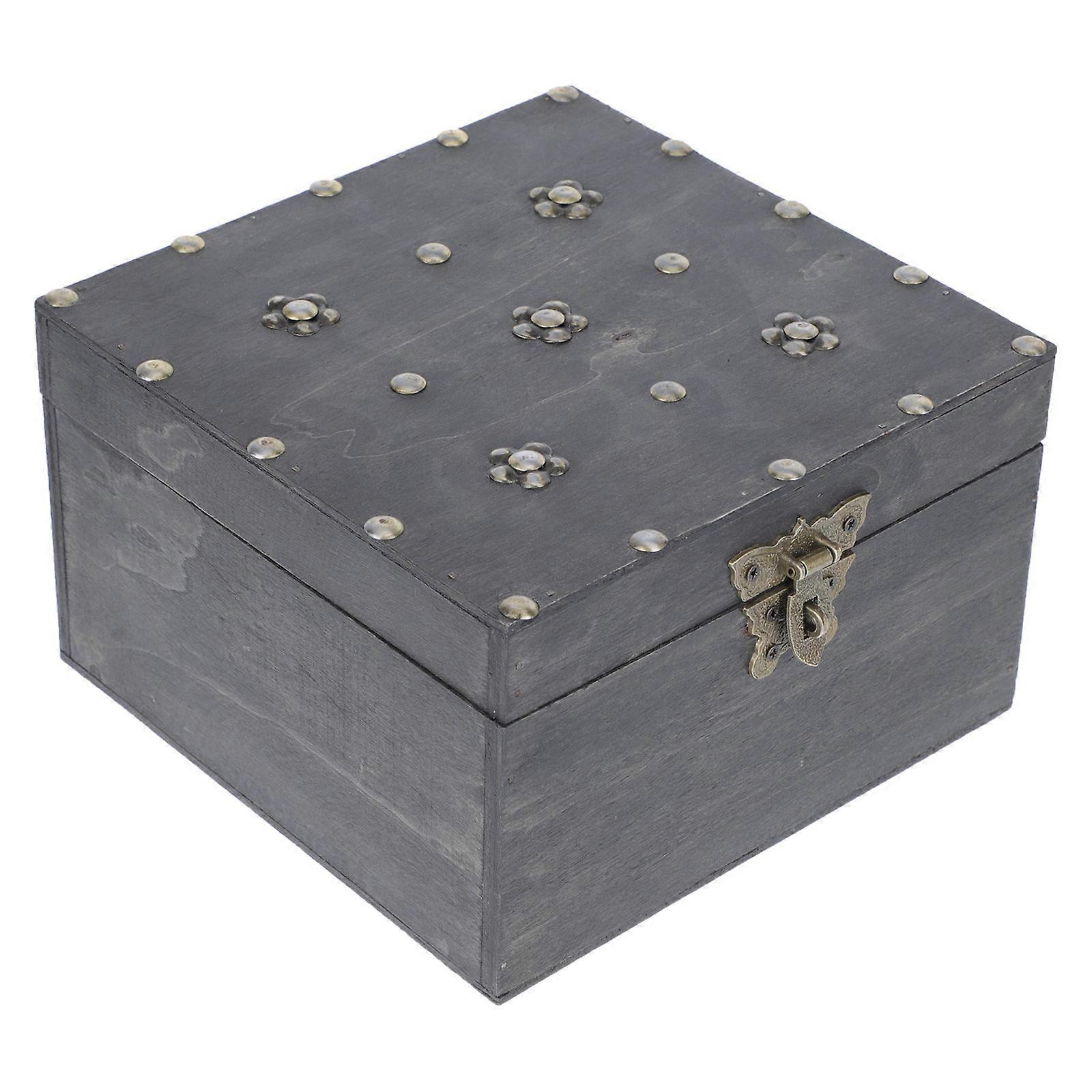 Retro Wooden Container for Storage 3Pcs Practical Storage Boxes