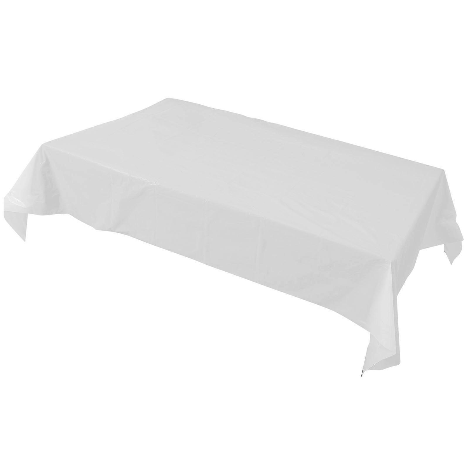 Rectangle Disposable Tablecloth for Party 12Pcs White Pe Material