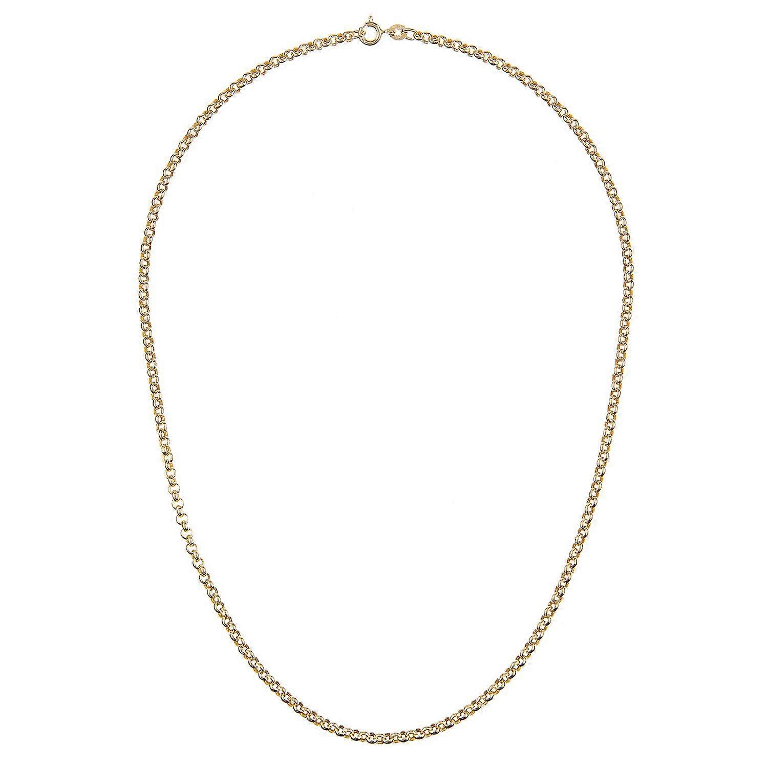 Jewelco London 9ct Yellow Gold Rope Chain Necklace 2mm 16 inch 42cm
