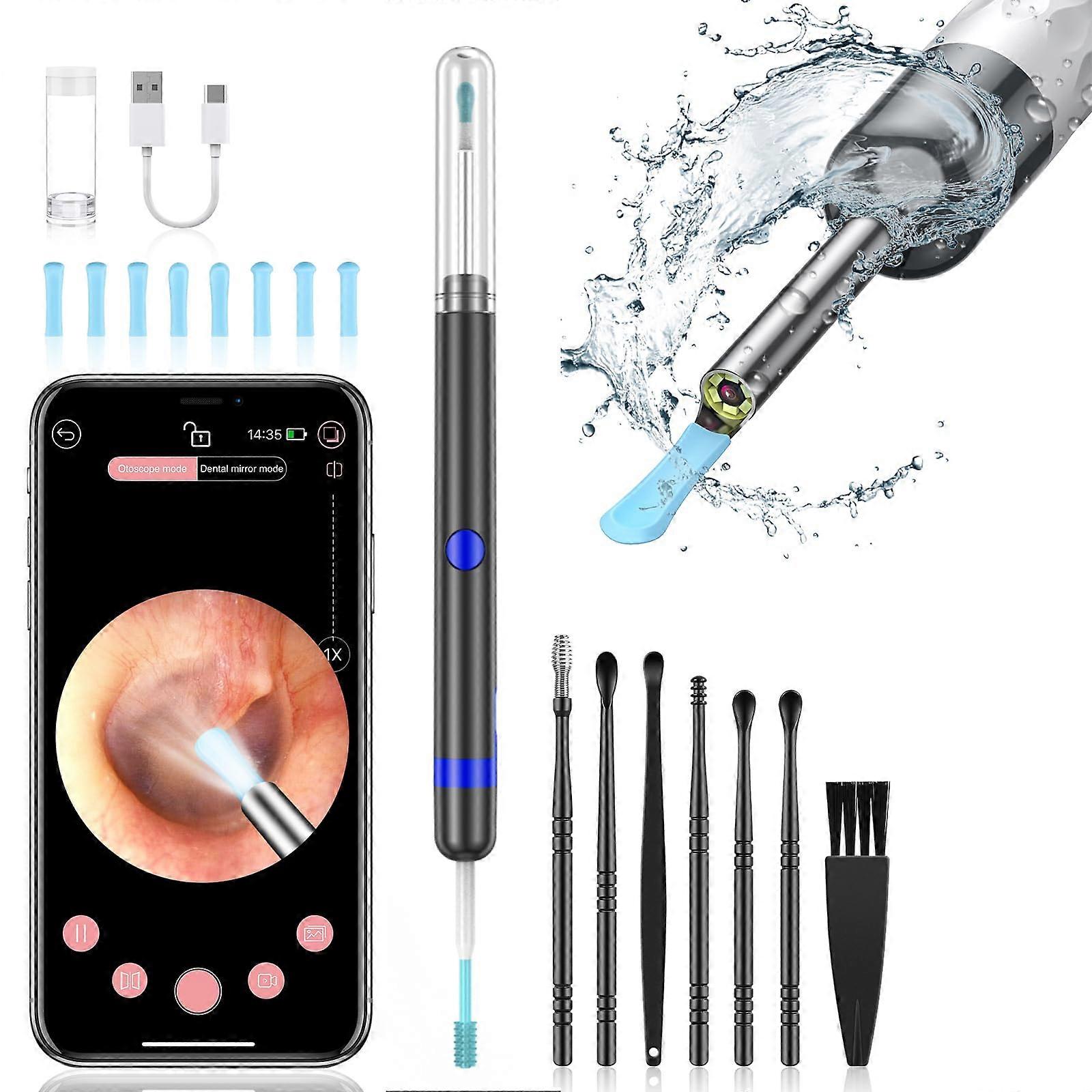 Ear Wax Removal Tool with 1080P HD Camera, Wireless Ear Cleaning Kit for iPhone and Android