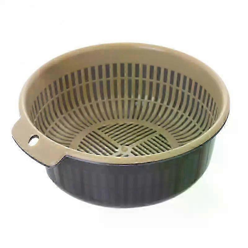 Double Layer Vegetable Fruit Colander with Pour Spout, Stackable Hanging Kitchen Drain Basket