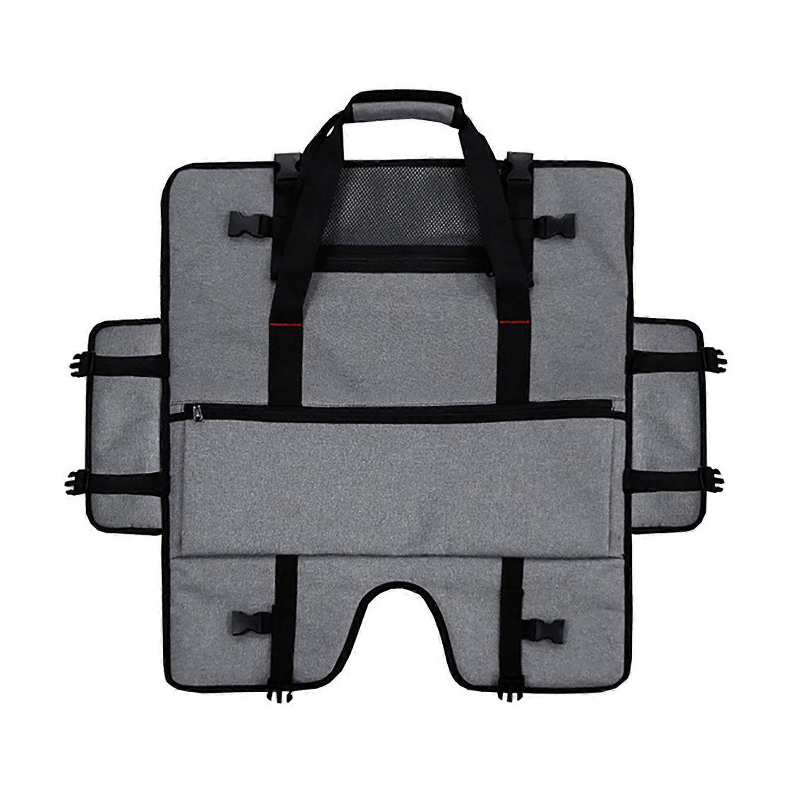 Monitor Carrying Case for 2024 Inch Screen, Waterproof Shockproof Bag with Pockets, Gray