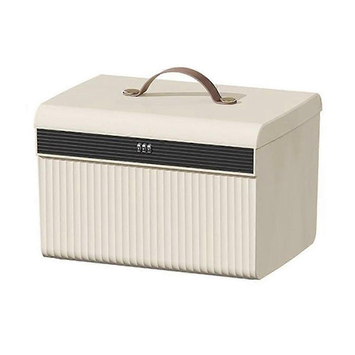 Three Digit Password Lock Safe Box Two Layers Lockable Lock Box Privacy Security Large Capacity Storage Box Home S