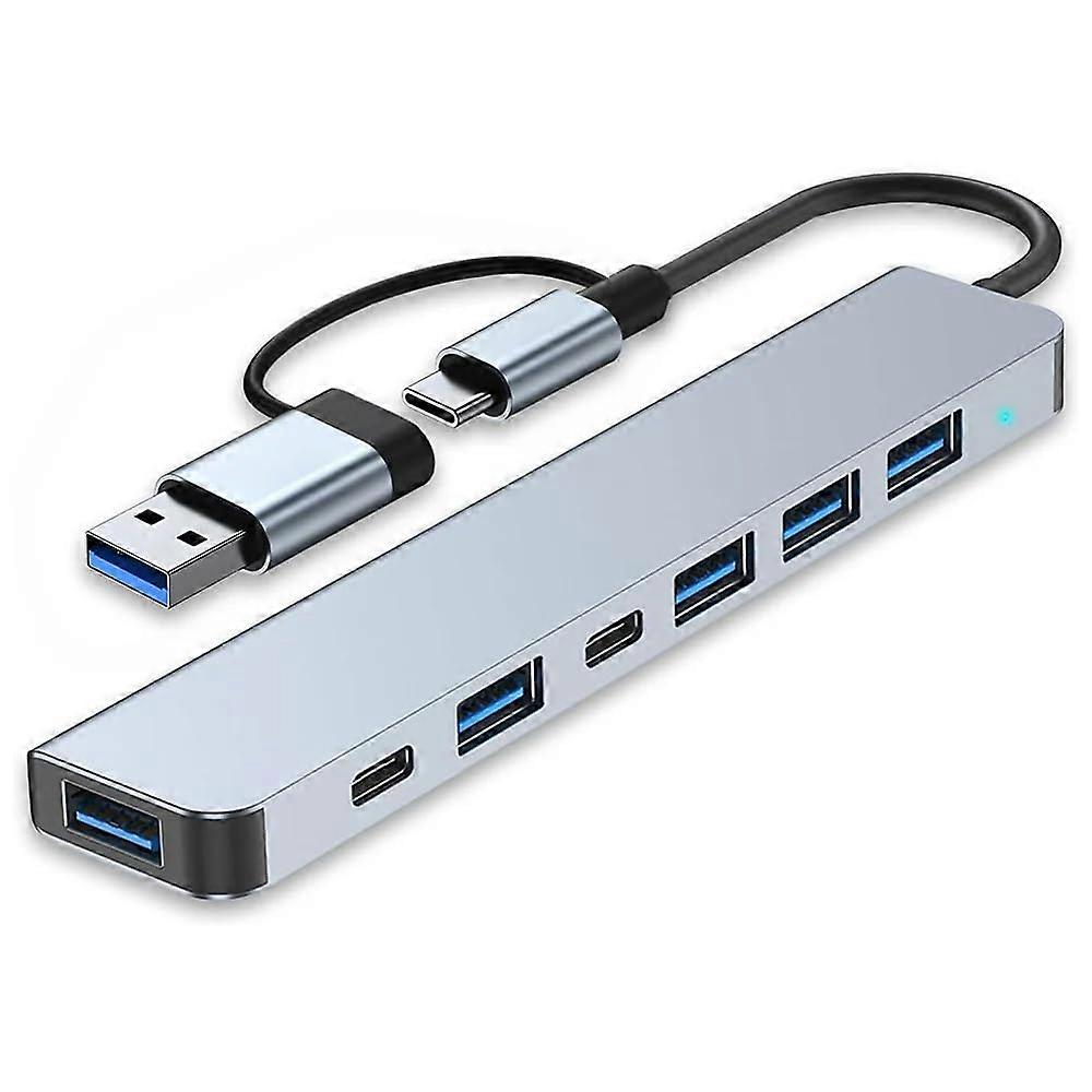 USB C Hub 7 in 1 Multiport Adapter with USB 3.0 for Laptop MacBook PS5 PS4 Switch Printer
