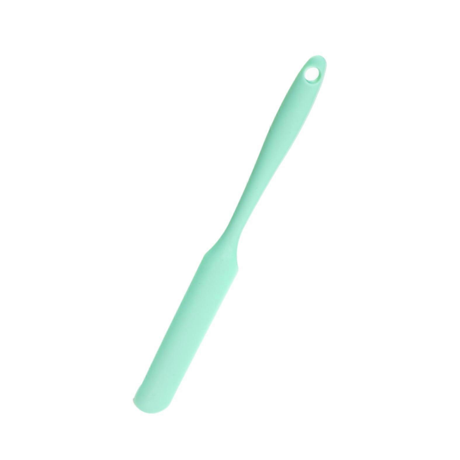 Silicone Spatula Cake Scraper 9.3 Inch Green with Ergonomic Long Handle for Baking and Icing