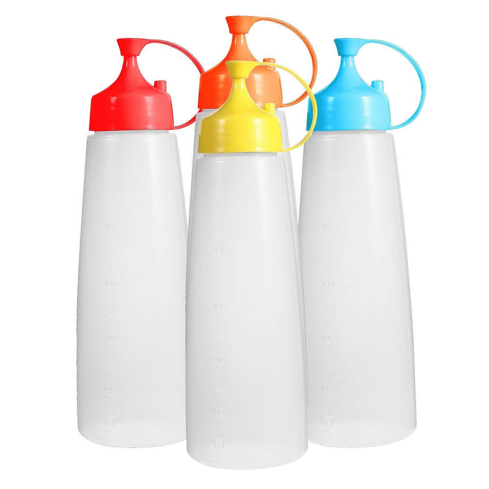 Squeeze Bottles Sauce Container for Storage 4Pcs Set