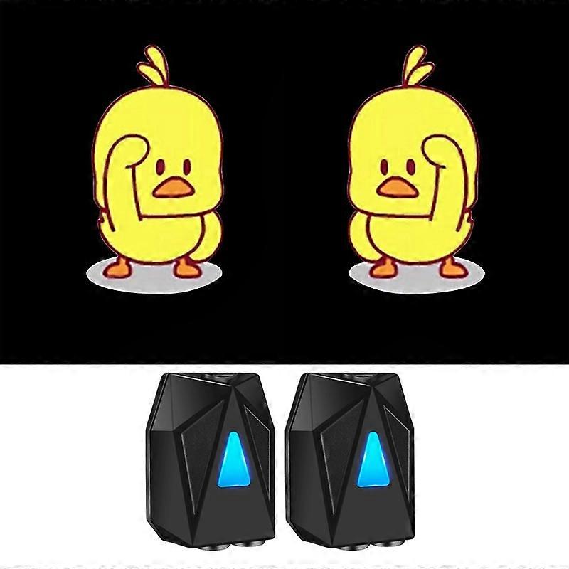 F3 2Pcs/Set Car Dynamic Welcome Light Car Door Projector Lights LED Logo Shadow Emblems Wireless Lig